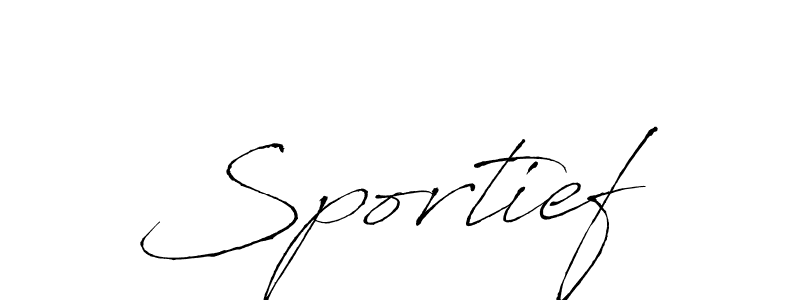 Design your own signature with our free online signature maker. With this signature software, you can create a handwritten (Antro_Vectra) signature for name Sportief. Sportief signature style 6 images and pictures png