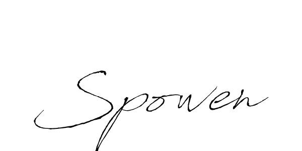 How to make Spowen name signature. Use Antro_Vectra style for creating short signs online. This is the latest handwritten sign. Spowen signature style 6 images and pictures png