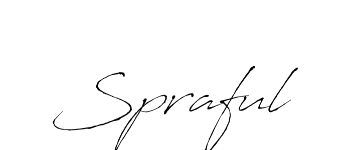 It looks lik you need a new signature style for name Spraful. Design unique handwritten (Antro_Vectra) signature with our free signature maker in just a few clicks. Spraful signature style 6 images and pictures png