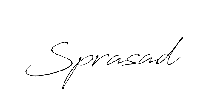 You should practise on your own different ways (Antro_Vectra) to write your name (Sprasad) in signature. don't let someone else do it for you. Sprasad signature style 6 images and pictures png