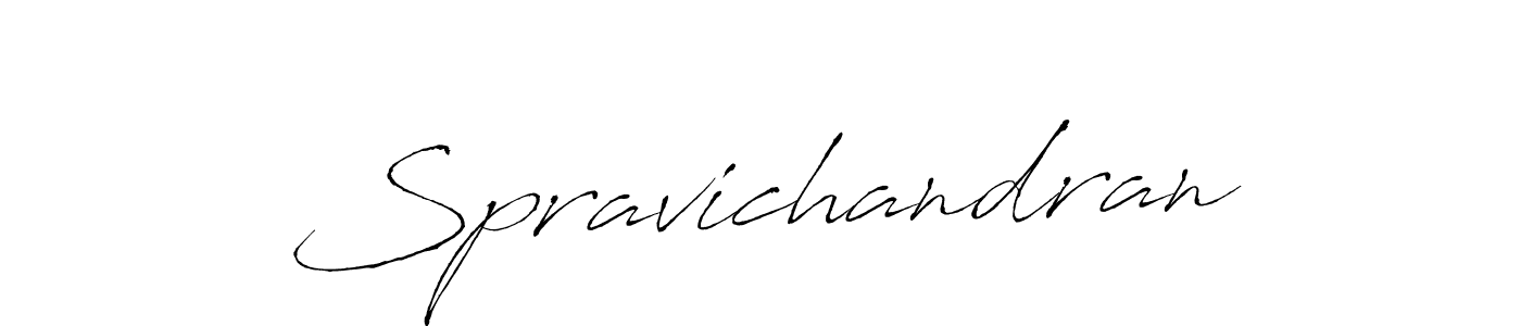 Use a signature maker to create a handwritten signature online. With this signature software, you can design (Antro_Vectra) your own signature for name Spravichandran. Spravichandran signature style 6 images and pictures png