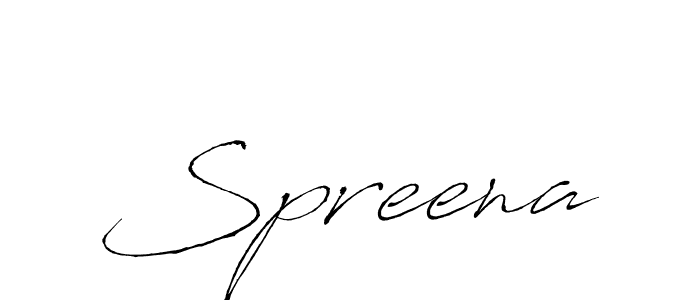 Use a signature maker to create a handwritten signature online. With this signature software, you can design (Antro_Vectra) your own signature for name Spreena. Spreena signature style 6 images and pictures png