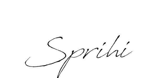 Make a beautiful signature design for name Sprihi. With this signature (Antro_Vectra) style, you can create a handwritten signature for free. Sprihi signature style 6 images and pictures png