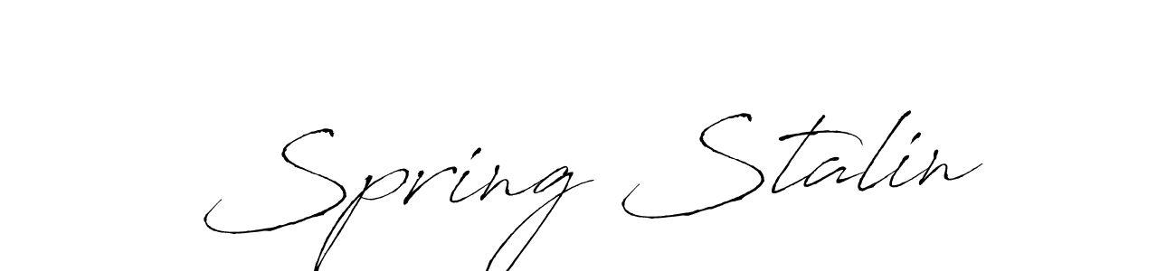 It looks lik you need a new signature style for name Spring Stalin. Design unique handwritten (Antro_Vectra) signature with our free signature maker in just a few clicks. Spring Stalin signature style 6 images and pictures png