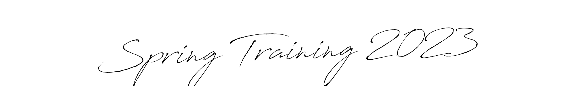 Also we have Spring Training 2023 name is the best signature style. Create professional handwritten signature collection using Antro_Vectra autograph style. Spring Training 2023 signature style 6 images and pictures png