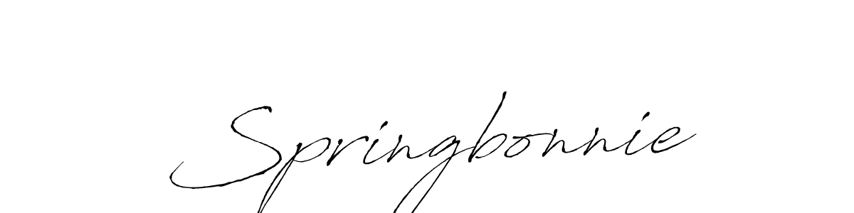 Use a signature maker to create a handwritten signature online. With this signature software, you can design (Antro_Vectra) your own signature for name Springbonnie. Springbonnie signature style 6 images and pictures png