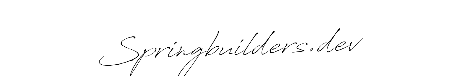 Make a beautiful signature design for name Springbuilders.dev. With this signature (Antro_Vectra) style, you can create a handwritten signature for free. Springbuilders.dev signature style 6 images and pictures png
