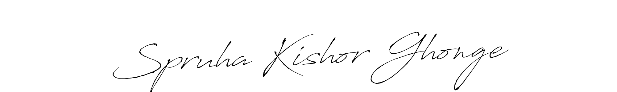 How to make Spruha Kishor Ghonge signature? Antro_Vectra is a professional autograph style. Create handwritten signature for Spruha Kishor Ghonge name. Spruha Kishor Ghonge signature style 6 images and pictures png