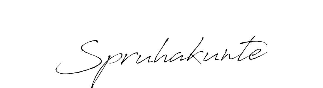 How to make Spruhakunte signature? Antro_Vectra is a professional autograph style. Create handwritten signature for Spruhakunte name. Spruhakunte signature style 6 images and pictures png