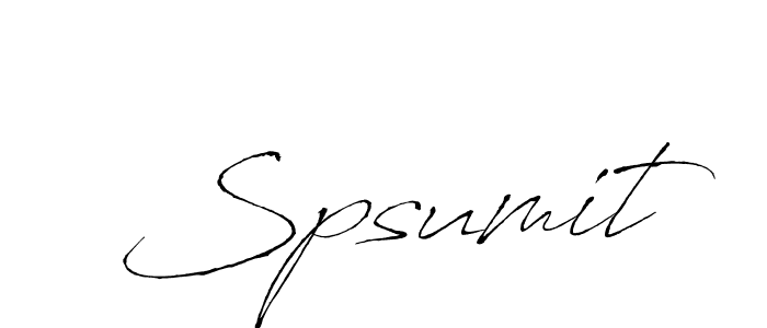 How to make Spsumit signature? Antro_Vectra is a professional autograph style. Create handwritten signature for Spsumit name. Spsumit signature style 6 images and pictures png