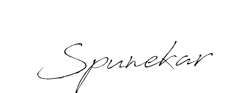 Make a beautiful signature design for name Spunekar. With this signature (Antro_Vectra) style, you can create a handwritten signature for free. Spunekar signature style 6 images and pictures png