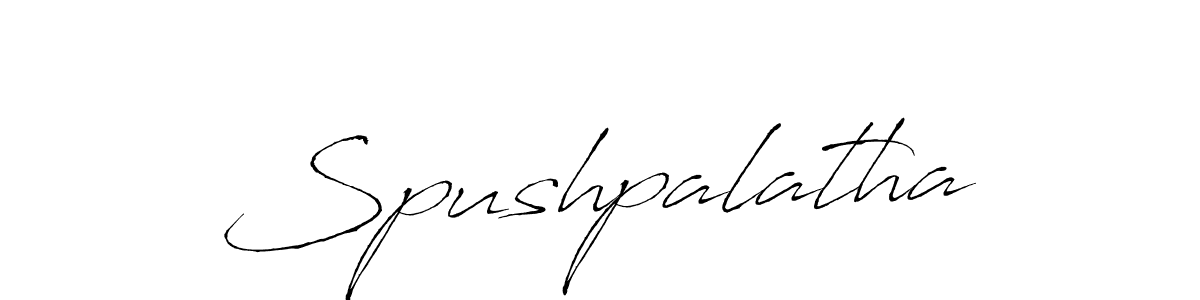 Spushpalatha stylish signature style. Best Handwritten Sign (Antro_Vectra) for my name. Handwritten Signature Collection Ideas for my name Spushpalatha. Spushpalatha signature style 6 images and pictures png