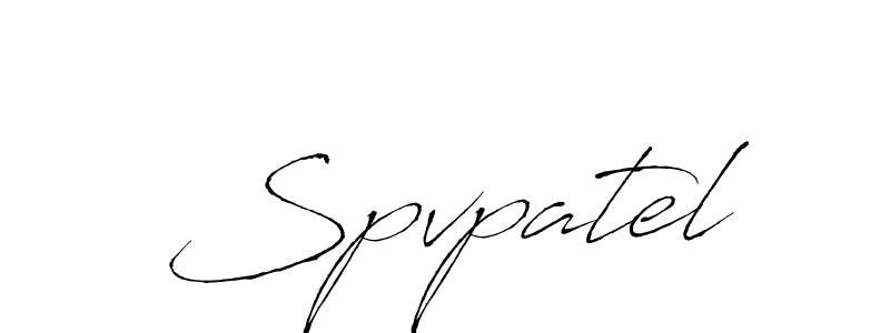 Make a beautiful signature design for name Spvpatel. With this signature (Antro_Vectra) style, you can create a handwritten signature for free. Spvpatel signature style 6 images and pictures png