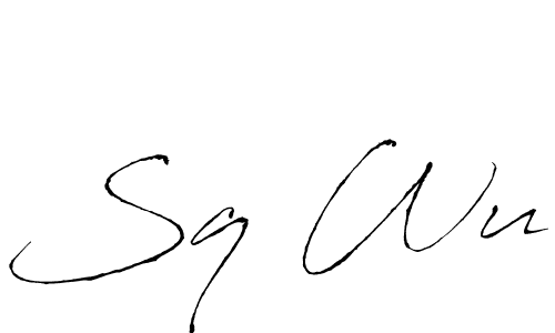 Similarly Antro_Vectra is the best handwritten signature design. Signature creator online .You can use it as an online autograph creator for name Sq Wu. Sq Wu signature style 6 images and pictures png