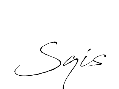 Use a signature maker to create a handwritten signature online. With this signature software, you can design (Antro_Vectra) your own signature for name Sqis. Sqis signature style 6 images and pictures png