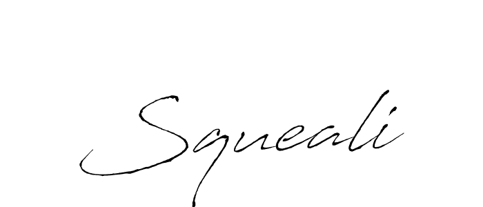 Squeali stylish signature style. Best Handwritten Sign (Antro_Vectra) for my name. Handwritten Signature Collection Ideas for my name Squeali. Squeali signature style 6 images and pictures png