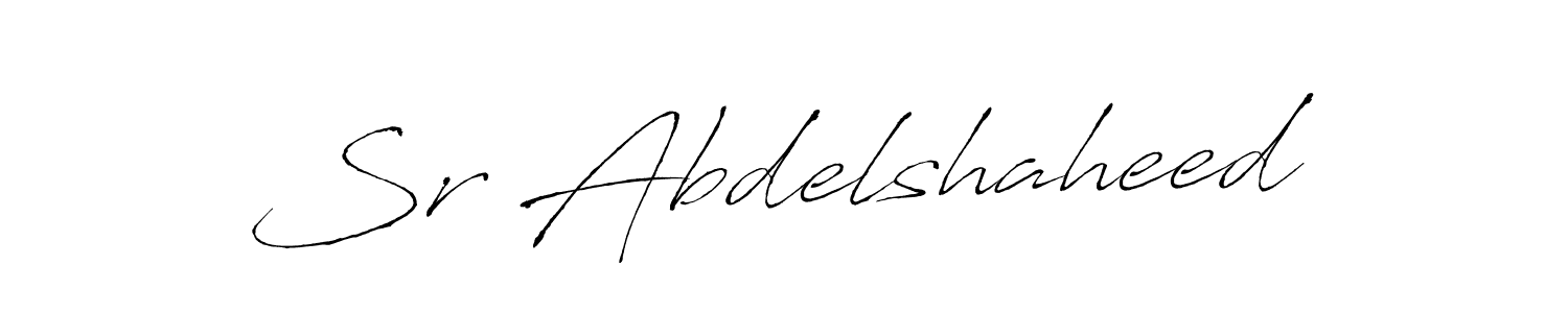Sr Abdelshaheed stylish signature style. Best Handwritten Sign (Antro_Vectra) for my name. Handwritten Signature Collection Ideas for my name Sr Abdelshaheed. Sr Abdelshaheed signature style 6 images and pictures png