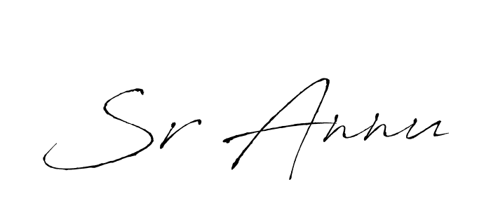 Similarly Antro_Vectra is the best handwritten signature design. Signature creator online .You can use it as an online autograph creator for name Sr Annu. Sr Annu signature style 6 images and pictures png