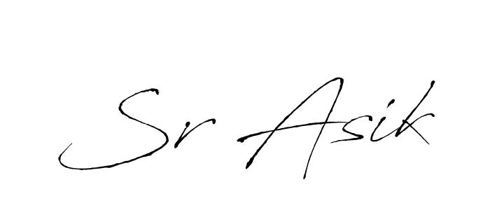 The best way (Antro_Vectra) to make a short signature is to pick only two or three words in your name. The name Sr Asik include a total of six letters. For converting this name. Sr Asik signature style 6 images and pictures png