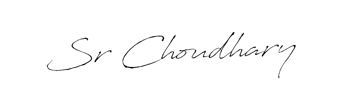 Create a beautiful signature design for name Sr Choudhary. With this signature (Antro_Vectra) fonts, you can make a handwritten signature for free. Sr Choudhary signature style 6 images and pictures png