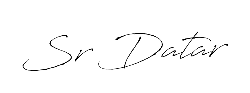 Similarly Antro_Vectra is the best handwritten signature design. Signature creator online .You can use it as an online autograph creator for name Sr Datar. Sr Datar signature style 6 images and pictures png