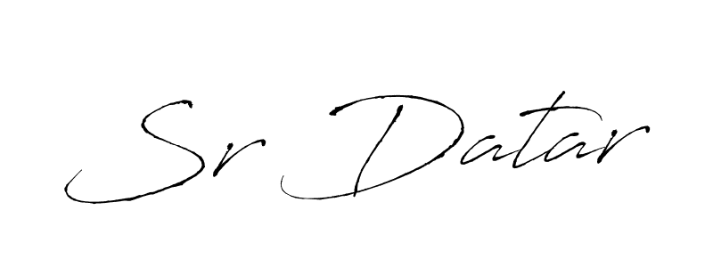 The best way (Antro_Vectra) to make a short signature is to pick only two or three words in your name. The name Sr Datar include a total of six letters. For converting this name. Sr Datar signature style 6 images and pictures png