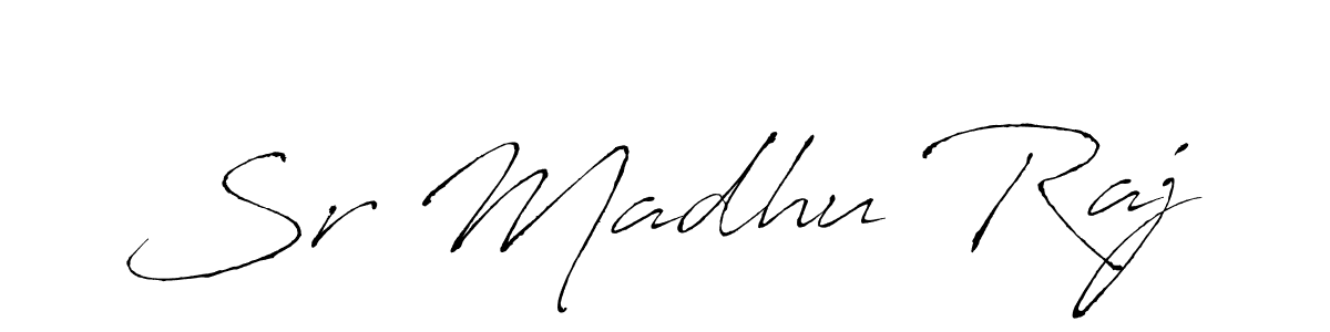 Also we have Sr Madhu Raj name is the best signature style. Create professional handwritten signature collection using Antro_Vectra autograph style. Sr Madhu Raj signature style 6 images and pictures png