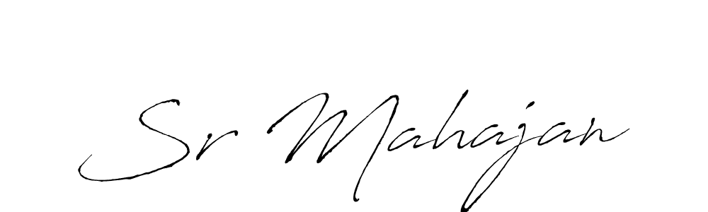 Create a beautiful signature design for name Sr Mahajan. With this signature (Antro_Vectra) fonts, you can make a handwritten signature for free. Sr Mahajan signature style 6 images and pictures png