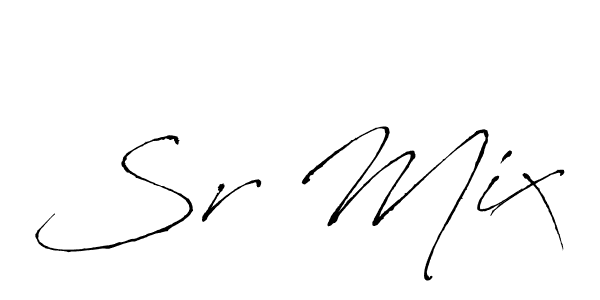 Use a signature maker to create a handwritten signature online. With this signature software, you can design (Antro_Vectra) your own signature for name Sr Mix. Sr Mix signature style 6 images and pictures png