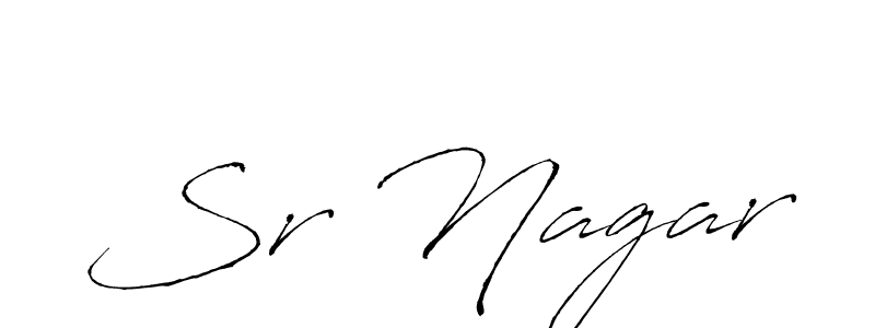 Sr Nagar stylish signature style. Best Handwritten Sign (Antro_Vectra) for my name. Handwritten Signature Collection Ideas for my name Sr Nagar. Sr Nagar signature style 6 images and pictures png