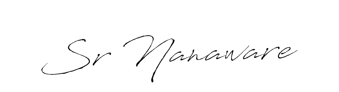 How to make Sr Nanaware signature? Antro_Vectra is a professional autograph style. Create handwritten signature for Sr Nanaware name. Sr Nanaware signature style 6 images and pictures png