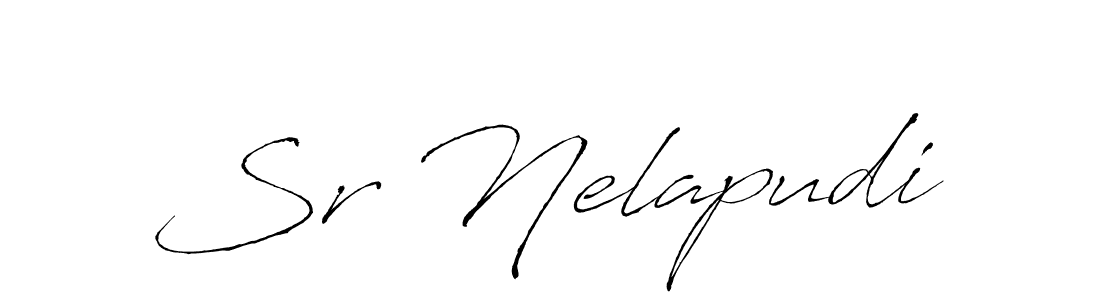 Make a beautiful signature design for name Sr Nelapudi. With this signature (Antro_Vectra) style, you can create a handwritten signature for free. Sr Nelapudi signature style 6 images and pictures png