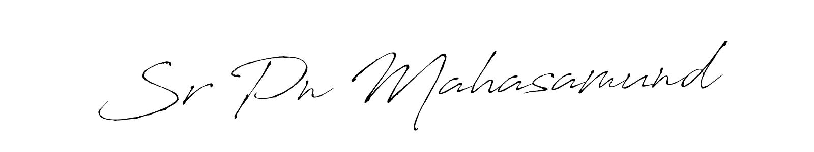 Sr Pn Mahasamund stylish signature style. Best Handwritten Sign (Antro_Vectra) for my name. Handwritten Signature Collection Ideas for my name Sr Pn Mahasamund. Sr Pn Mahasamund signature style 6 images and pictures png