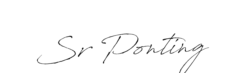 Use a signature maker to create a handwritten signature online. With this signature software, you can design (Antro_Vectra) your own signature for name Sr Ponting. Sr Ponting signature style 6 images and pictures png