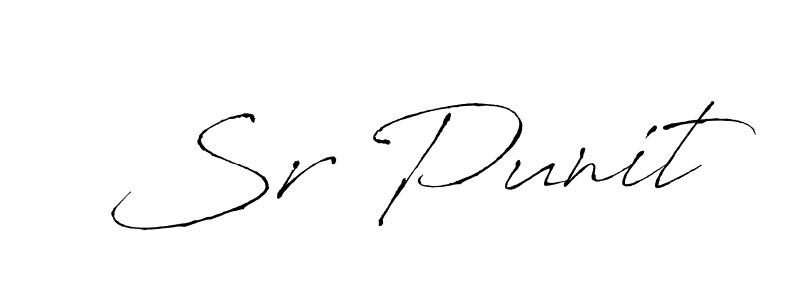 Make a beautiful signature design for name Sr Punit. With this signature (Antro_Vectra) style, you can create a handwritten signature for free. Sr Punit signature style 6 images and pictures png