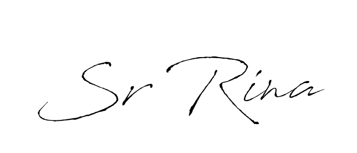 Sr Rina stylish signature style. Best Handwritten Sign (Antro_Vectra) for my name. Handwritten Signature Collection Ideas for my name Sr Rina. Sr Rina signature style 6 images and pictures png