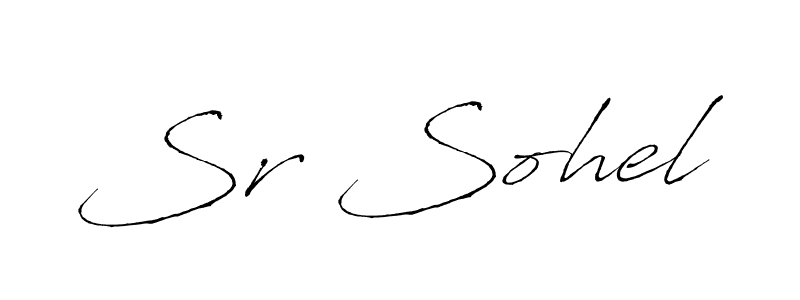 Sr Sohel stylish signature style. Best Handwritten Sign (Antro_Vectra) for my name. Handwritten Signature Collection Ideas for my name Sr Sohel. Sr Sohel signature style 6 images and pictures png