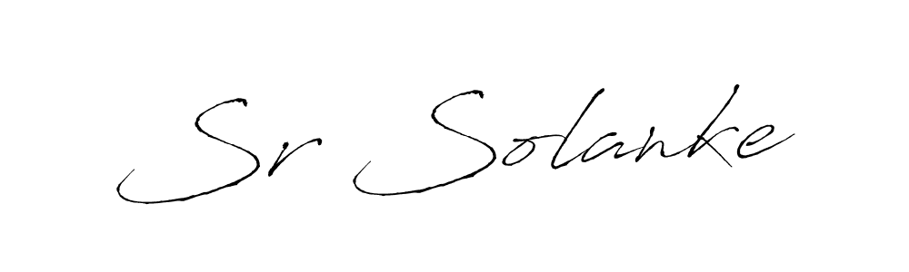How to make Sr Solanke name signature. Use Antro_Vectra style for creating short signs online. This is the latest handwritten sign. Sr Solanke signature style 6 images and pictures png