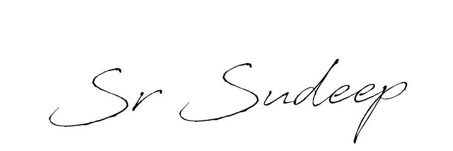 Use a signature maker to create a handwritten signature online. With this signature software, you can design (Antro_Vectra) your own signature for name Sr Sudeep. Sr Sudeep signature style 6 images and pictures png