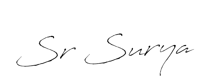 The best way (Antro_Vectra) to make a short signature is to pick only two or three words in your name. The name Sr Surya include a total of six letters. For converting this name. Sr Surya signature style 6 images and pictures png