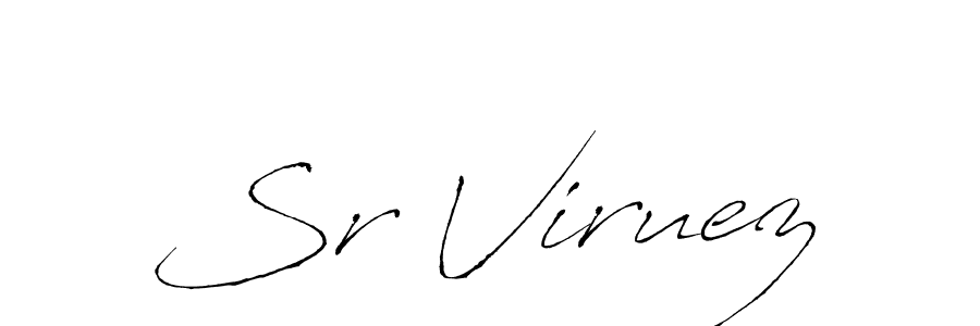 You should practise on your own different ways (Antro_Vectra) to write your name (Sr Viruez) in signature. don't let someone else do it for you. Sr Viruez signature style 6 images and pictures png