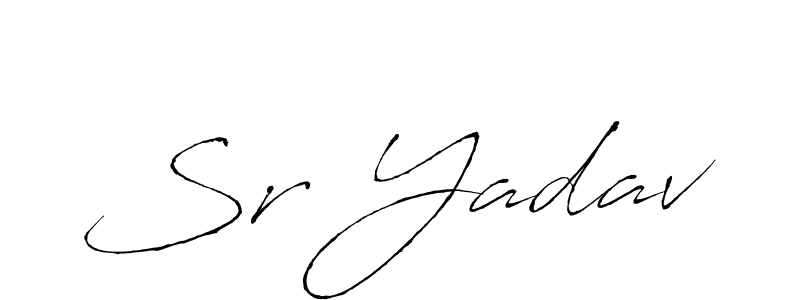 Use a signature maker to create a handwritten signature online. With this signature software, you can design (Antro_Vectra) your own signature for name Sr Yadav. Sr Yadav signature style 6 images and pictures png