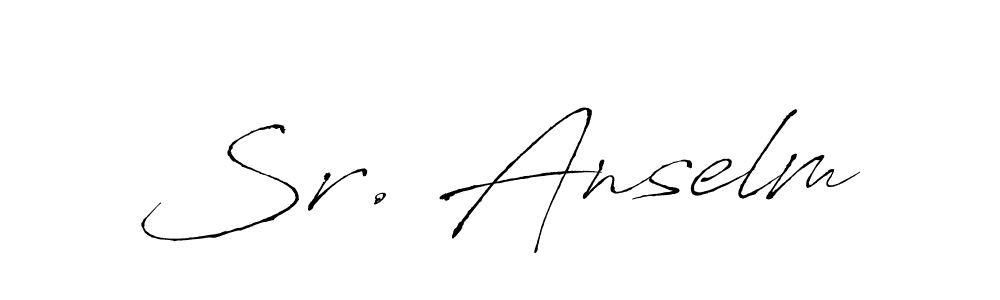 Similarly Antro_Vectra is the best handwritten signature design. Signature creator online .You can use it as an online autograph creator for name Sr. Anselm. Sr. Anselm signature style 6 images and pictures png