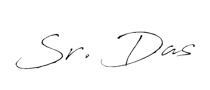 Also You can easily find your signature by using the search form. We will create Sr. Das name handwritten signature images for you free of cost using Antro_Vectra sign style. Sr. Das signature style 6 images and pictures png