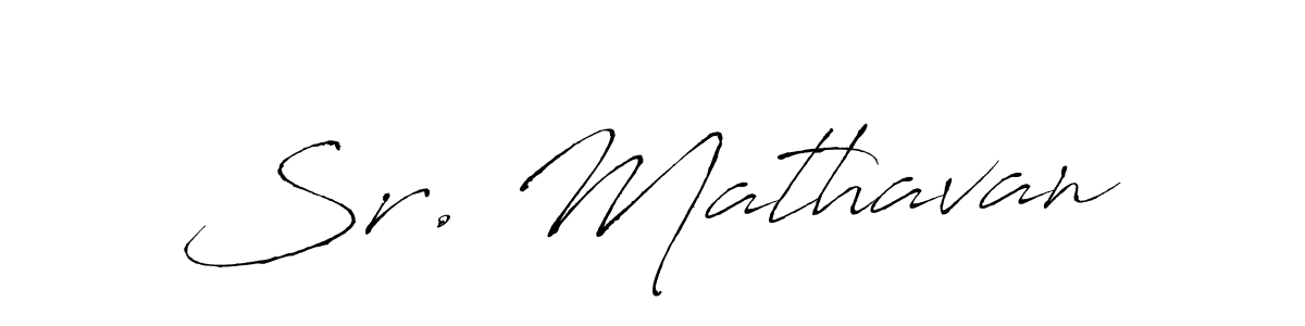 Design your own signature with our free online signature maker. With this signature software, you can create a handwritten (Antro_Vectra) signature for name Sr. Mathavan. Sr. Mathavan signature style 6 images and pictures png