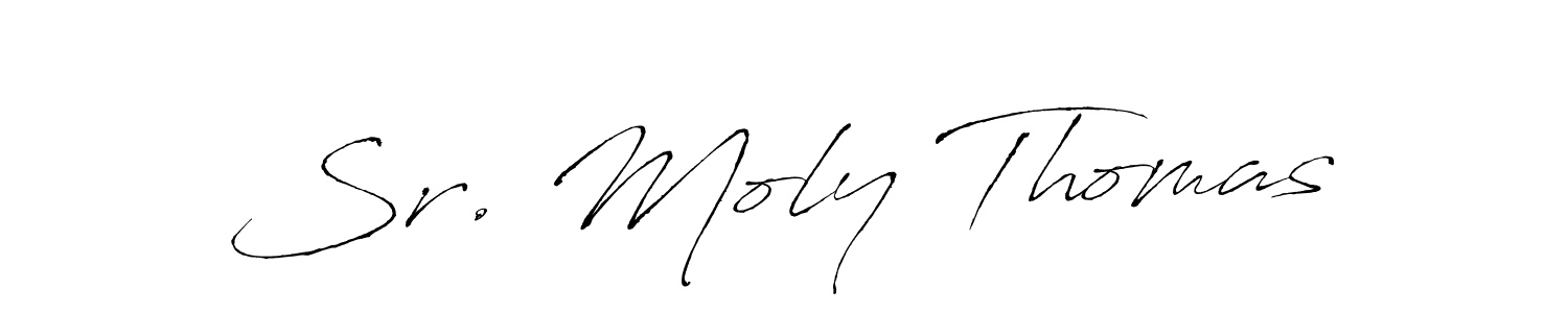 Use a signature maker to create a handwritten signature online. With this signature software, you can design (Antro_Vectra) your own signature for name Sr. Moly Thomas. Sr. Moly Thomas signature style 6 images and pictures png