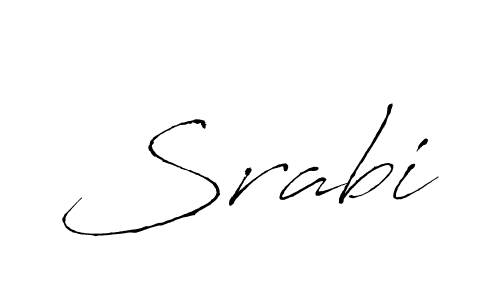 Use a signature maker to create a handwritten signature online. With this signature software, you can design (Antro_Vectra) your own signature for name Srabi. Srabi signature style 6 images and pictures png