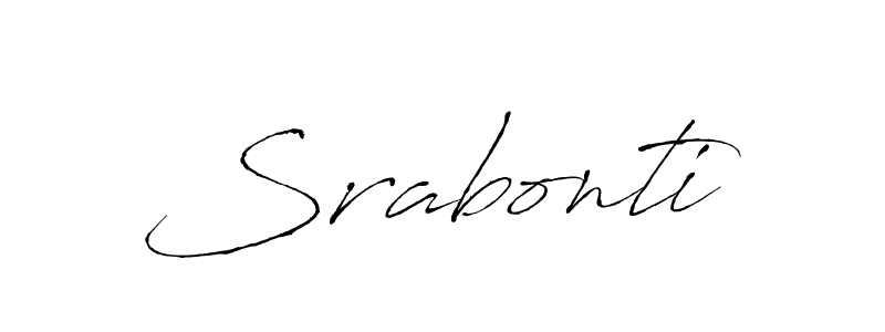 How to make Srabonti signature? Antro_Vectra is a professional autograph style. Create handwritten signature for Srabonti name. Srabonti signature style 6 images and pictures png