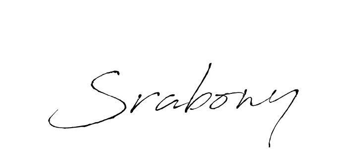 Also we have Srabony name is the best signature style. Create professional handwritten signature collection using Antro_Vectra autograph style. Srabony signature style 6 images and pictures png