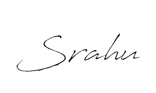 How to make Srahu name signature. Use Antro_Vectra style for creating short signs online. This is the latest handwritten sign. Srahu signature style 6 images and pictures png